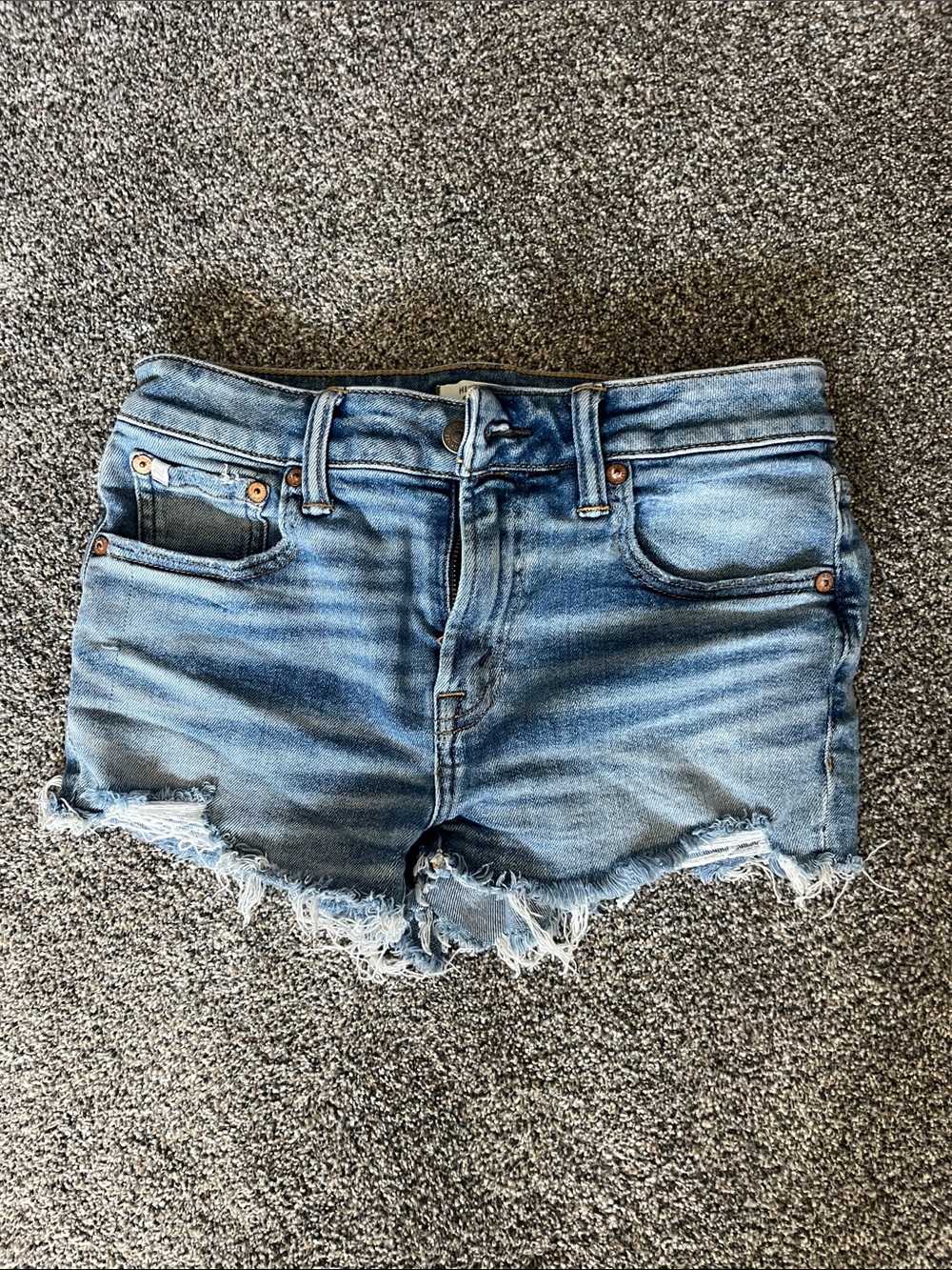 American Eagle Outfitters Distressed Light Blue Denim Cutoff Shorts